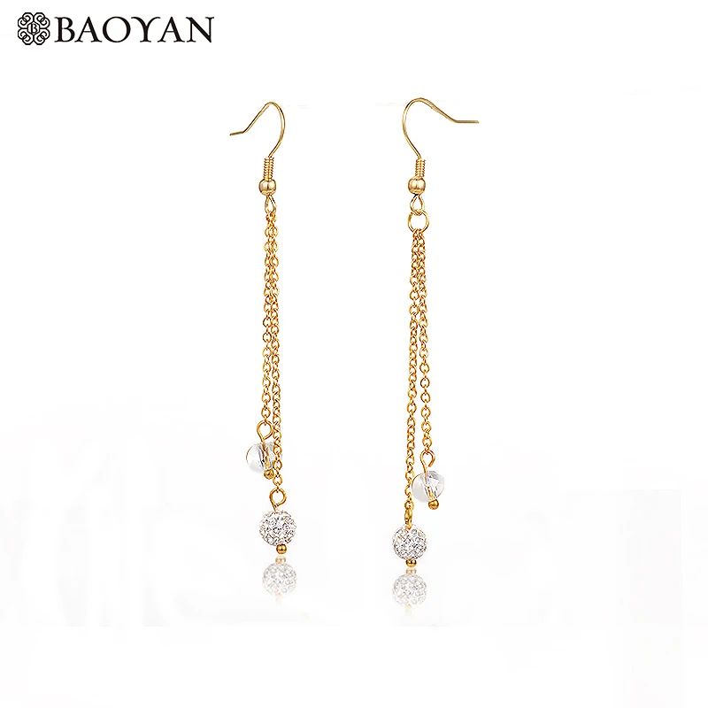 Baoyan Stainless Steel Gold Color Cute Ladies White Zirconia Drop Dangle Earring for Women Wholesale Mixed Lots
Baoyan Stainless Steel Gold Color Cute Ladies White Zirconia Drop Dangle Earring for Women Wholesale Mixed Lots