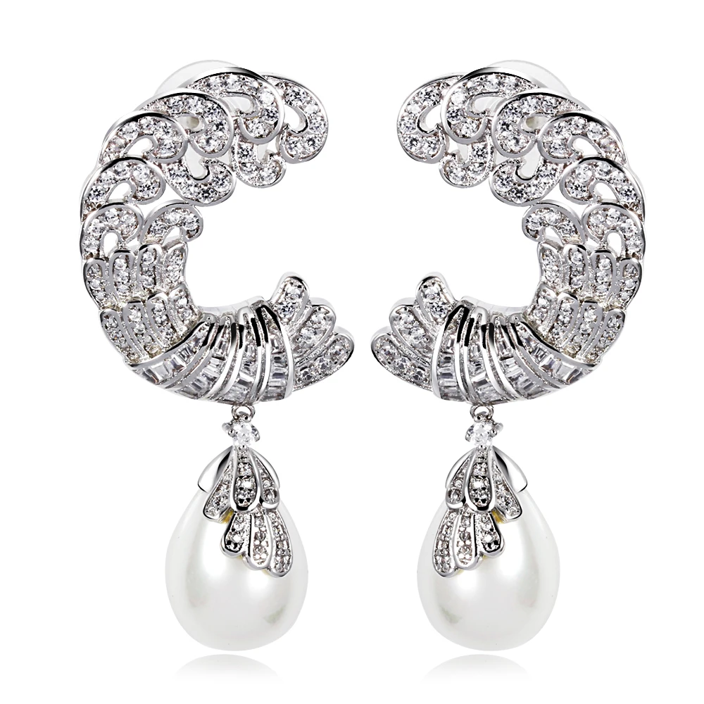 Pretty Earrings for women luxury Drop Earring Cubic zircon & imitation pearl earring fashion jewelry Free shipping
Pretty Earrings for women luxury Drop Earring Cubic zircon & imitation pearl earring fashion jewelry Free shipping