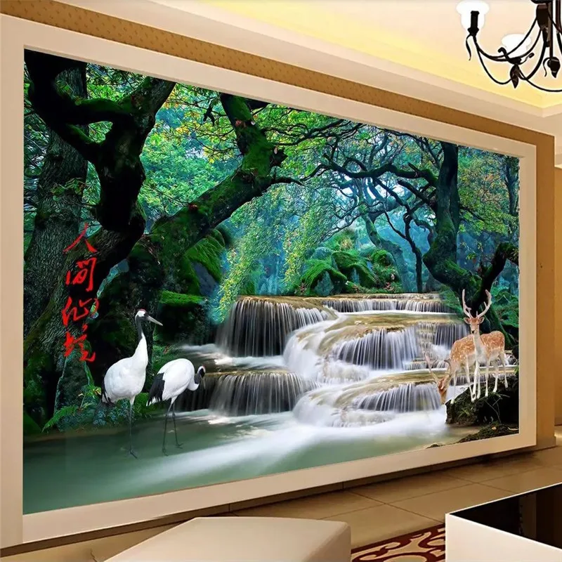 Custom 3d wallpaper HD fantasy forest waterfall world wonderland background wall painting
Custom 3d wallpaper HD fantasy forest waterfall world wonderland background wall painting