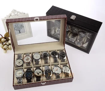 Stone Pattern Black/Brown 12-Grid PU Leather watch display box bracelet case decoration show case storage watch box with lid
Stone Pattern Black/Brown 12-Grid PU Leather watch display box bracelet case decoration show case storage watch box with lid