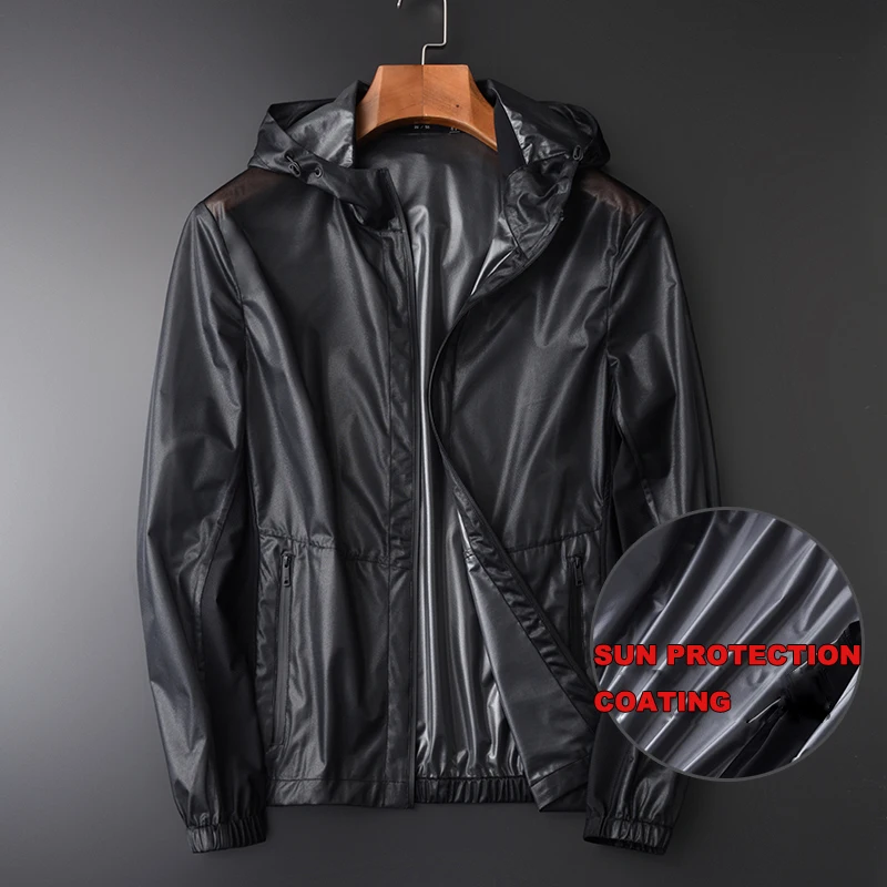 Minglu Summer Men Jackets Luxury Uv Coating Fabric Hooded Waterproof Prevent Bask In Mens Jackets And Coats Plus Size 3XL 4XL
Minglu Summer Men Jackets Luxury Uv Coating Fabric Hooded Waterproof Prevent Bask In Mens Jackets And Coats Plus Size 3XL 4XL