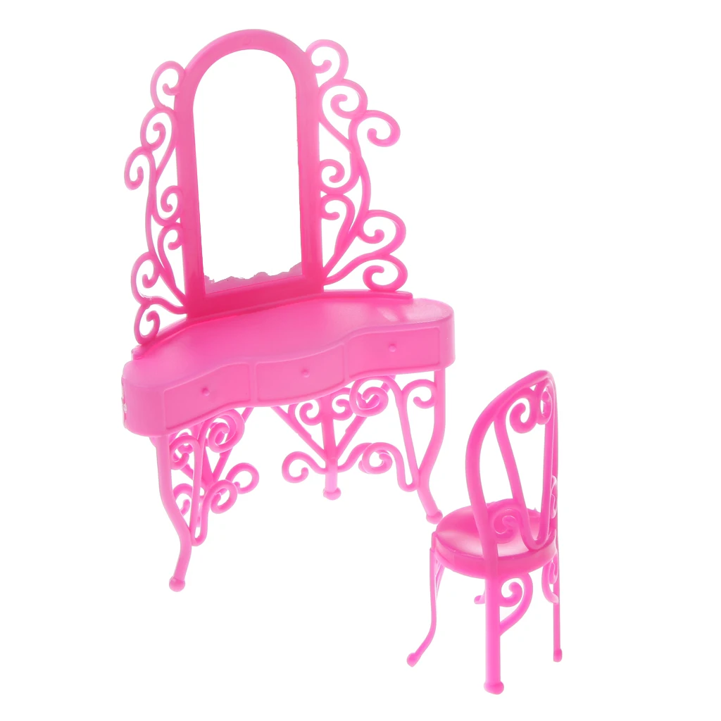 High quality Mini Pink Wardrobe with 3 big drawers and 2 small drawers Suitable for 29cm fashion doll dollhouses decoration