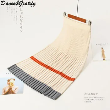 2020 Women Knitted Pleated Skirt Autumn Winter Color Patch High Waist Women Long Skirt Female Ladies Maxi Midi Skirt Saia
2020 Women Knitted Pleated Skirt Autumn Winter Color Patch High Waist Women Long Skirt Female Ladies Maxi Midi Skirt Saia