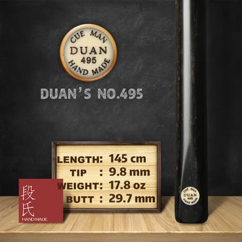 China DUAN'S CUE Snooker Cue 100% All Handmade Professional Billiard Cue Black 8 Athelete Use 9.8 mm Tip Billiard Stick NO.495
China DUAN'S CUE Snooker Cue 100% All Handmade Professional Billiard Cue Black 8 Athelete Use 9.8 mm Tip Billiard Stick NO.495