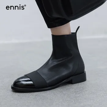 ENNIS 2019 Black Flat Boots Women Genuine Leather Boots Low Heel Autumn Shoes White Designer Ladies Chelsea Boots Fashion A962
ENNIS 2019 Black Flat Boots Women Genuine Leather Boots Low Heel Autumn Shoes White Designer Ladies Chelsea Boots Fashion A962