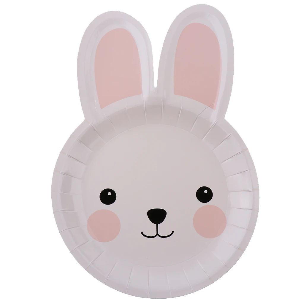 Pack of 8pcs Easter Holiday Bunny Disposable Plates Party Table Decor for putting slice cakes cupcakes muffins Pack of 8pcs Easter Holiday Bunny Disposable Plates Party Table Decor for putting slice cakes cupcakes muffins