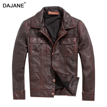 DAJANE Cow leather genuine vintage leather men two color black brown jacket old leather motorcycle cloth
DAJANE Cow leather genuine vintage leather men two color black brown jacket old leather motorcycle cloth