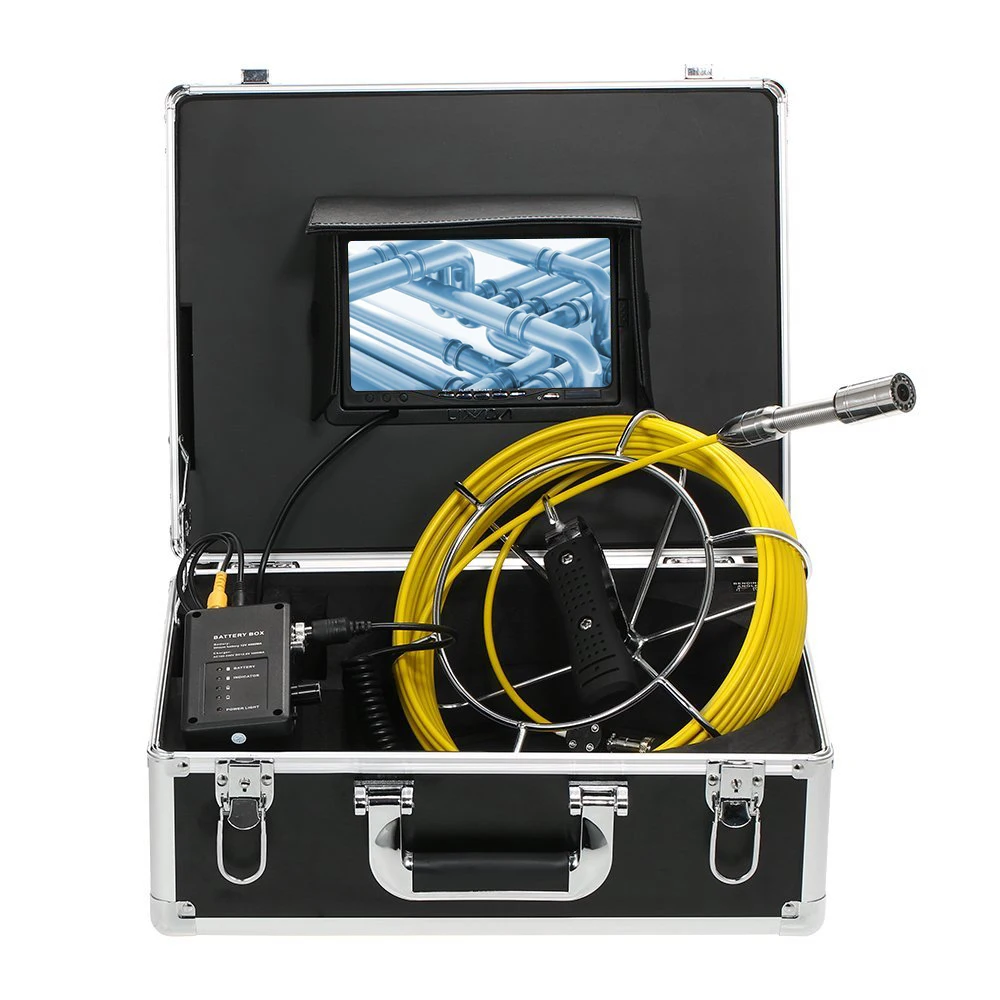 Plumbing detector 7 Inch Monitor 20M Fiberglass Cable Sewer CCTV Inspection Equipment With 23MM Stainless Steel Camera Head
Plumbing detector 7 Inch Monitor 20M Fiberglass Cable Sewer CCTV Inspection Equipment With 23MM Stainless Steel Camera Head
