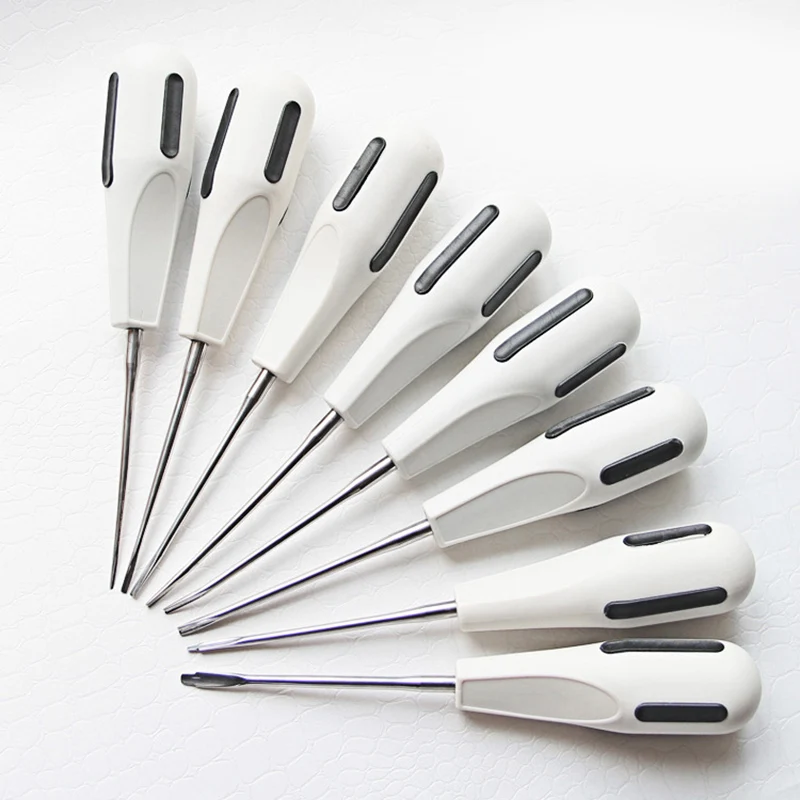 8pcs stainless Steel Dental Luxating Lift Elevators Clareador Curved Root Dentist Dental Surgical Instrument With Plastic Handle
8pcs stainless Steel Dental Luxating Lift Elevators Clareador Curved Root Dentist Dental Surgical Instrument With Plastic Handle