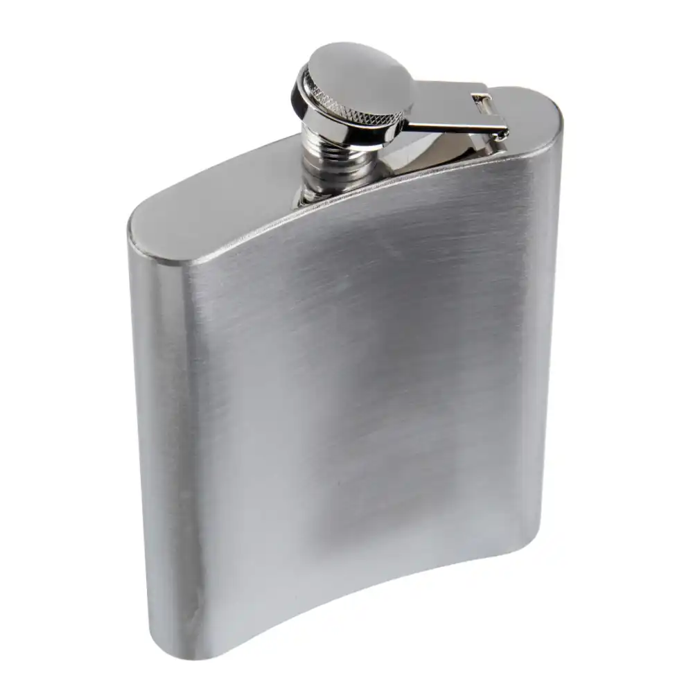 steel pocket hip flask funnel cups set drink bottle gift