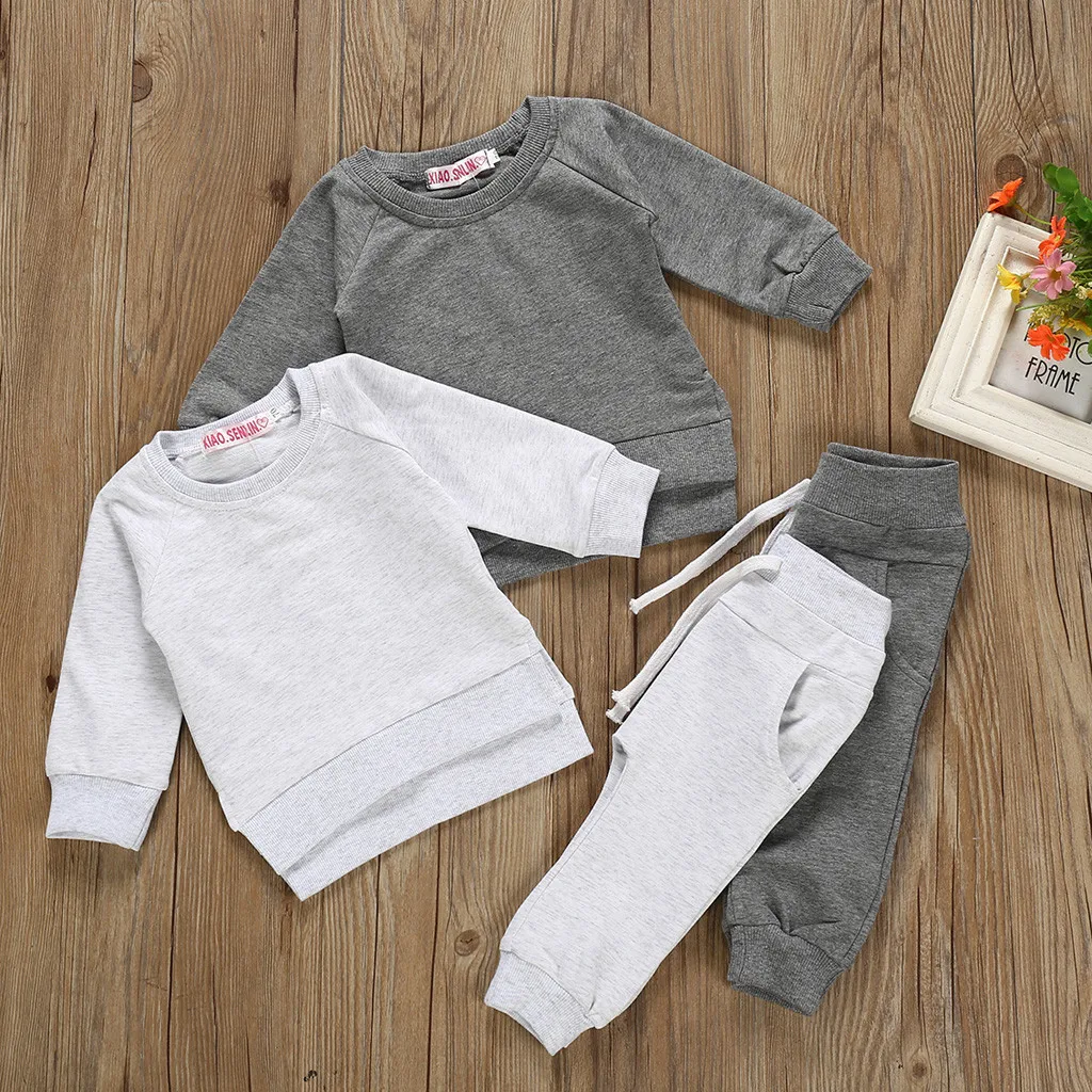 Toddler Kids Casual clothes for baby Girls Boys outfit Solid Tops Pants Homewear Newborn baby girl fall clothes 2 piece sets
Toddler Kids Casual clothes for baby Girls Boys outfit Solid Tops Pants Homewear Newborn baby girl fall clothes 2 piece sets