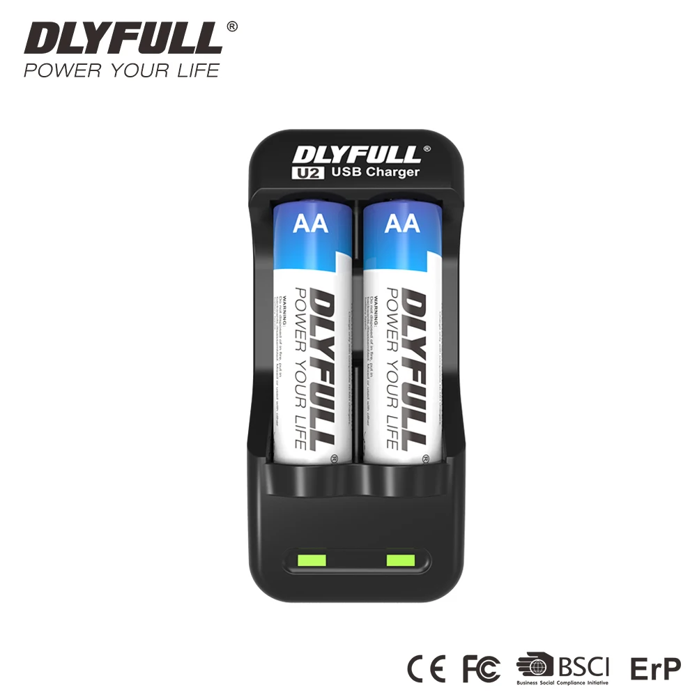 Зарядное устройство DLYFULL U2 2 слота ni MH cd для 1 В AA AAA зарядное светодиодный USB