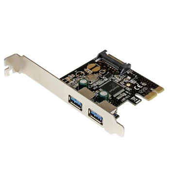 StarTech.com 2 Port PCI Express PCIe SuperSpeed USB 3.0 Controller Card w/ SATA Power, PCIe, USB 3.2 Gen 1 (3.1 Gen 1), 5 Gbit/s
StarTech.com 2 Port PCI Express PCIe SuperSpeed USB 3.0 Controller Card w/ SATA Power, PCIe, USB 3.2 Gen 1 (3.1 Gen 1), 5 Gbit/s