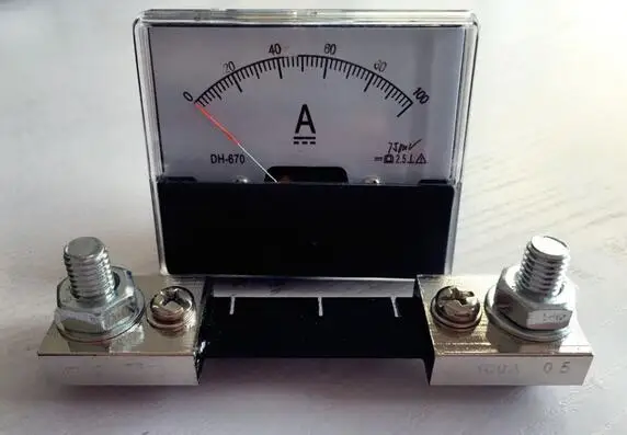 DH-670 DC 0-100A Analog Amp Panel ammeter pointer type current meter panel+shunt
DH-670 DC 0-100A Analog Amp Panel ammeter pointer type current meter panel+shunt