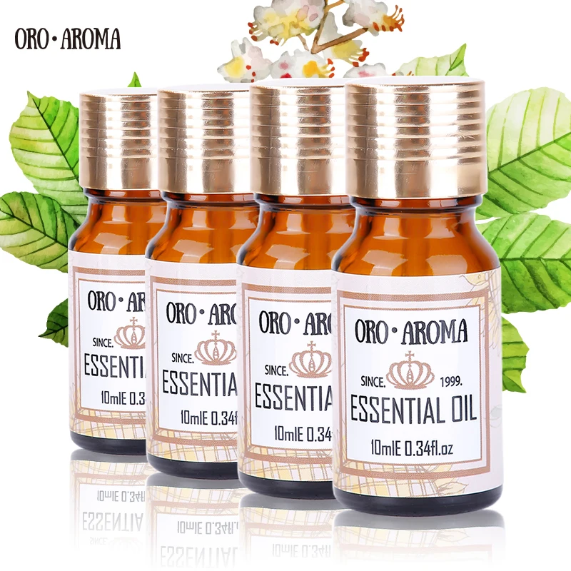 

Oroaroma Jasmine tea tree Musk rose Essential Oils Pack For Aromatherapy, Massage,Spa, Bath 10ml*4