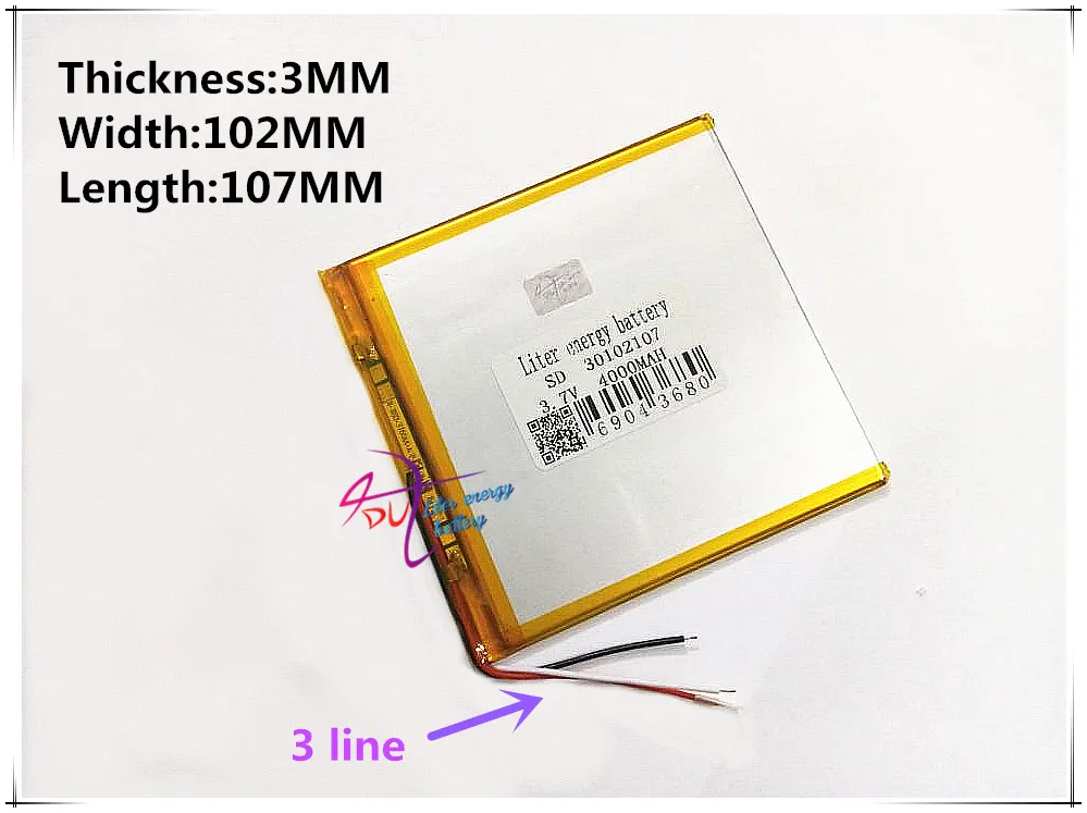 best battery brand 3.7V 3 line lithium polymer battery 30102107 4000MAH mobile power DIY tablet computer teclast x80
best battery brand 3.7V 3 line lithium polymer battery 30102107 4000MAH mobile power DIY tablet computer teclast x80