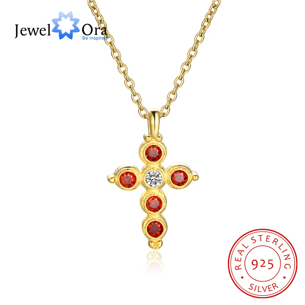 Fashion Cross Accessorise Gold Color Red CZ 925 Sterling Silver Necklace & Pendant For Women Vintage Jewelry (JewelOra NE102037)
Fashion Cross Accessorise Gold Color Red CZ 925 Sterling Silver Necklace & Pendant For Women Vintage Jewelry (JewelOra NE102037)