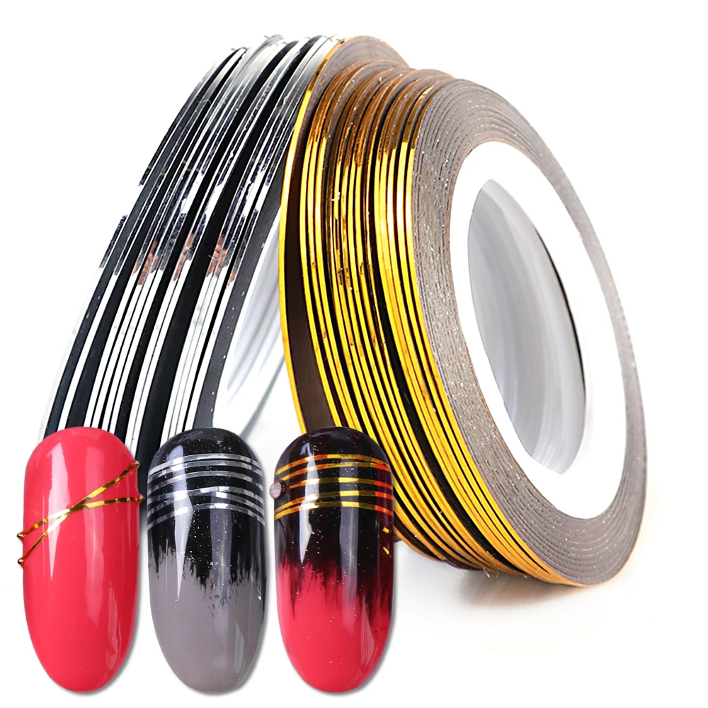 2pcs Nail Tape Line Decals 0.5mm Metal Gold Silver Striping Liner Stickers Adhesive Sliders Silk Nails Accessories Tools BE1009
2pcs Nail Tape Line Decals 0.5mm Metal Gold Silver Striping Liner Stickers Adhesive Sliders Silk Nails Accessories Tools BE1009