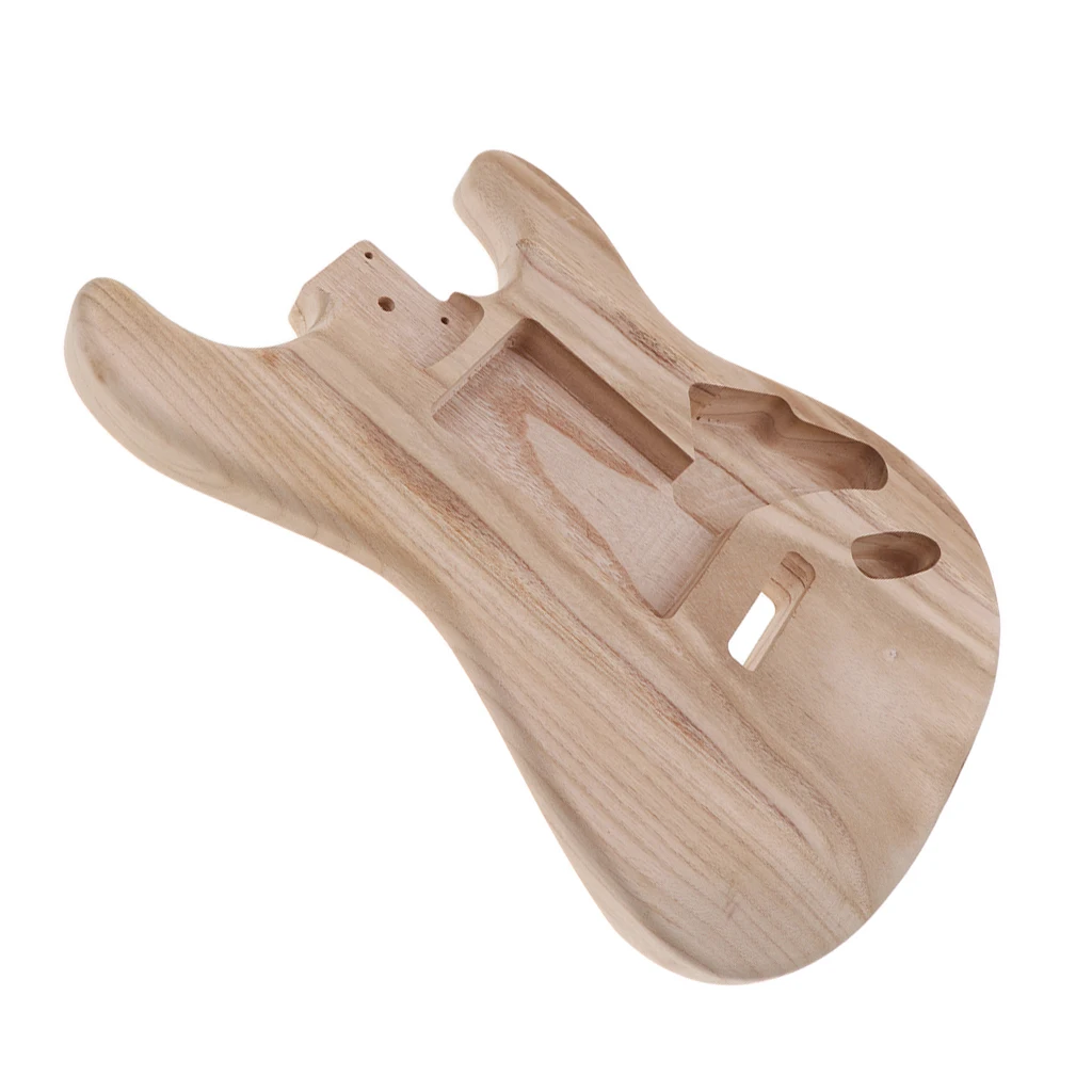Handcrafted Sanding Electric Guitar Replacement Unfinished Body Guitar DIY Accessory Wood for Musical Stringed Instrument Guitar