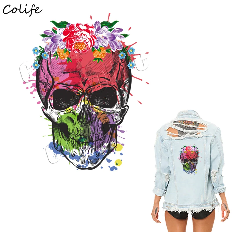 Goth Skull Patches Iron-on Transfers for Clothing Heat Press Stickers Patch Household Decoration Appliqued Curtain 13.5x17cm
Goth Skull Patches Iron-on Transfers for Clothing Heat Press Stickers Patch Household Decoration Appliqued Curtain 13.5x17cm
