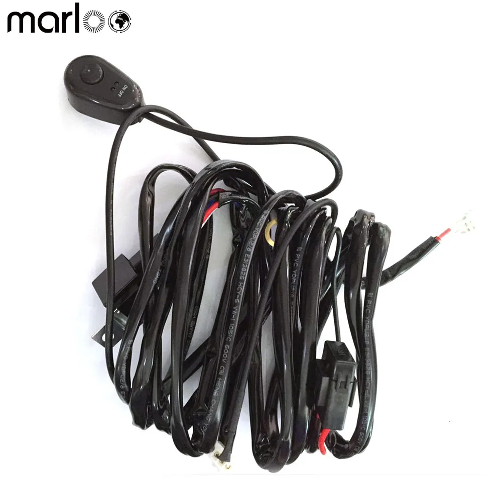 Marloo Universal Wiring Harness Heavy Duty Wire Harness Kit For Led Light bar 12V 40A Fuse Relay On Off Switch Relay 14AWG
Marloo Universal Wiring Harness Heavy Duty Wire Harness Kit For Led Light bar 12V 40A Fuse Relay On Off Switch Relay 14AWG