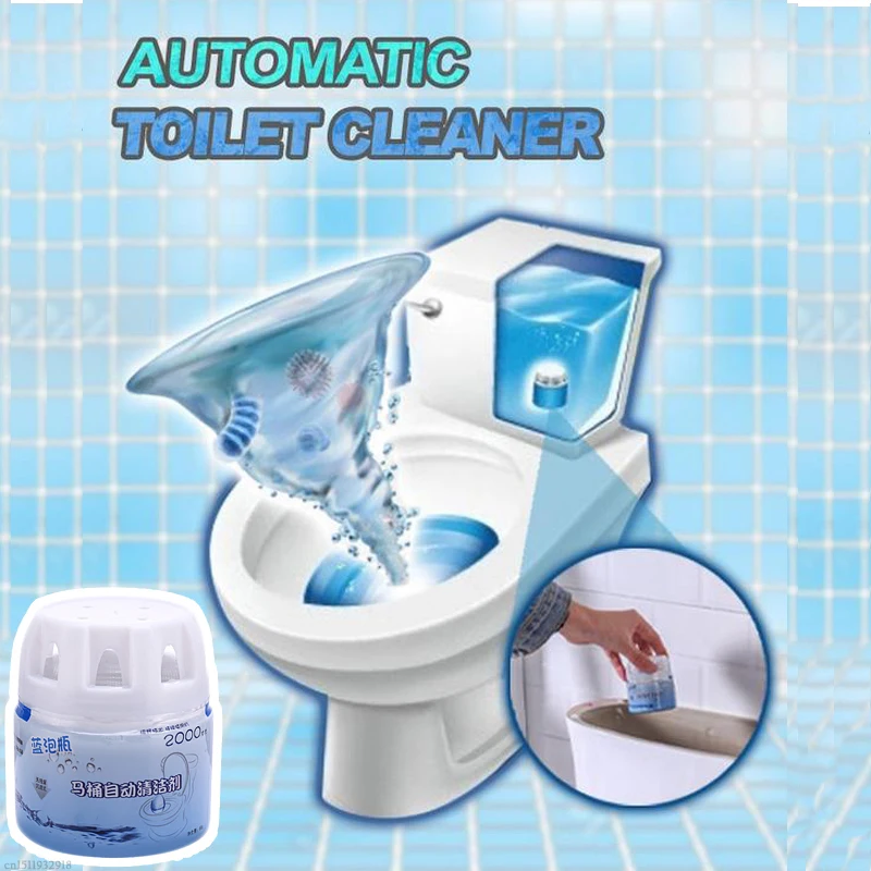 Фото Autoilet Automatic Toilet Cleaner Helper Blue Bubble Cleaning Deodorizes Balm Perfumes and Fragrances for | Красота и здоровье