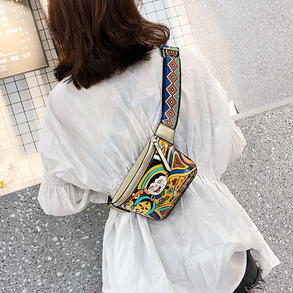 Women Fashion Chest Bag Shoulder Bag Graffiti Printed Wide Shoulder Flap Strap Messenger Bag Bandolera Hombre HW
Women Fashion Chest Bag Shoulder Bag Graffiti Printed Wide Shoulder Flap Strap Messenger Bag Bandolera Hombre HW