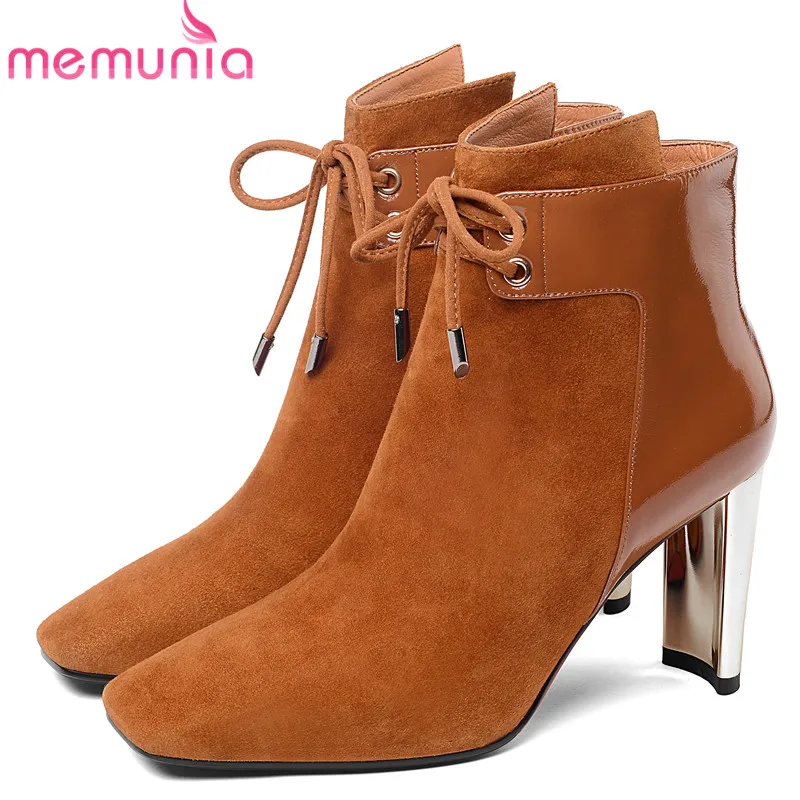 MEMUNIA 2020 new arrival ankle boots for women square toe suede leather boots autumn winter high heels dress shoes woman
MEMUNIA 2020 new arrival ankle boots for women square toe suede leather boots autumn winter high heels dress shoes woman