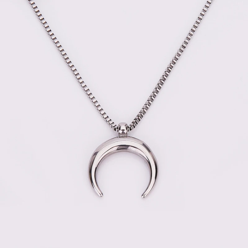 OX Horn Half Moon Pendants&Necklaces Crescent Stainless Steel Necklace Women Colgante Media Luna Acero Inoxidable Best Friend
OX Horn Half Moon Pendants&Necklaces Crescent Stainless Steel Necklace Women Colgante Media Luna Acero Inoxidable Best Friend