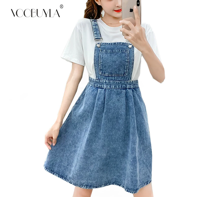 Voobuyla Summer Fashion Denim Adjustable Strap Dress Women Big Pocket Denim Strap A Word Street Dress Female Casual Jeans Dress
Voobuyla Summer Fashion Denim Adjustable Strap Dress Women Big Pocket Denim Strap A Word Street Dress Female Casual Jeans Dress