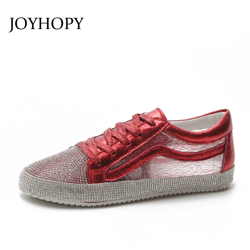 JOYHOPY Women Lace Up Shoes 2018 Sping Summer Rhinestone Flat Heel Shoes Breathable Mesh Students Fashion Sneakers AWF0121
JOYHOPY Women Lace Up Shoes 2018 Sping Summer Rhinestone Flat Heel Shoes Breathable Mesh Students Fashion Sneakers AWF0121