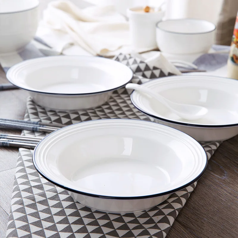 OTHERHOUSE Ceramic Dinner Plates Soup Dish Breakfast Bowl Kitchen Tableware Dessert Cake Plate Salad Dishes Party Round Ceram
OTHERHOUSE Ceramic Dinner Plates Soup Dish Breakfast Bowl Kitchen Tableware Dessert Cake Plate Salad Dishes Party Round Ceram