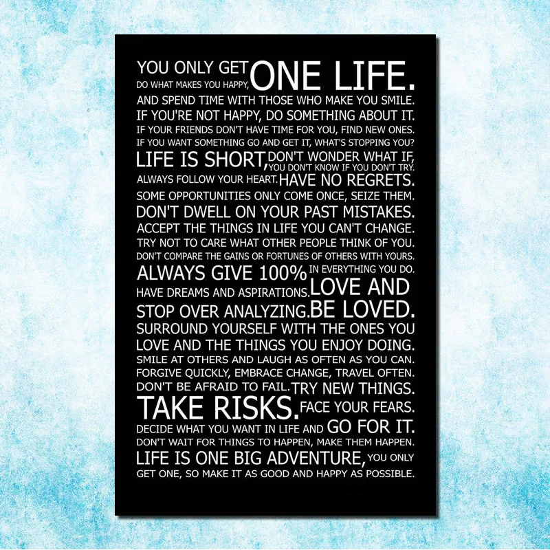 LOVE YOUR LIFE - Motivational Inspirational Quotes Art Silk Canvas Poster 13x20 24x36 inches Home Office Decor 006
LOVE YOUR LIFE - Motivational Inspirational Quotes Art Silk Canvas Poster 13x20 24x36 inches Home Office Decor 006