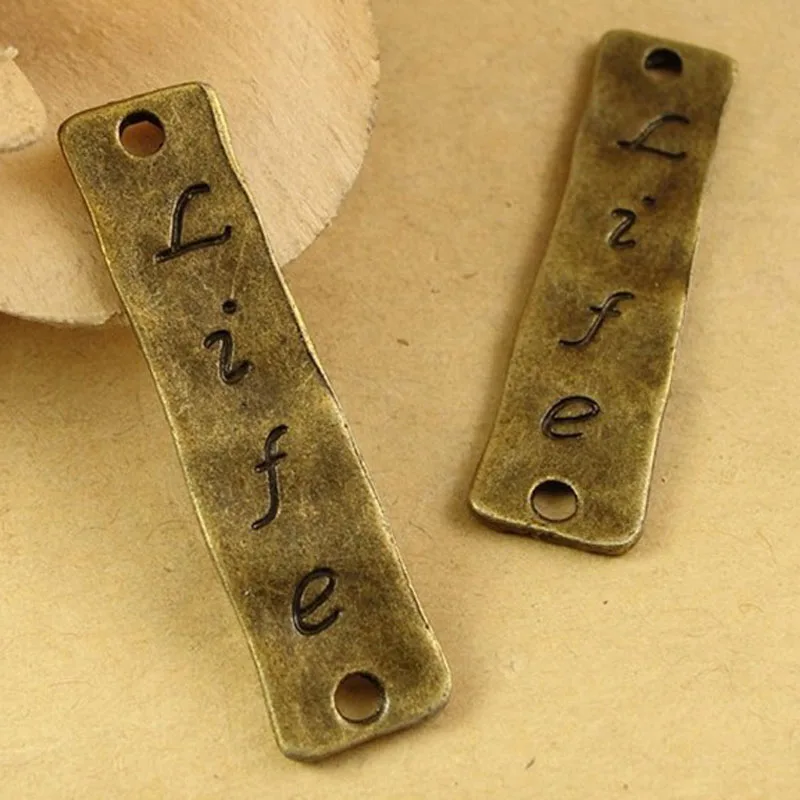30pcs 36*9MM Antique Bronze strip plate - Love retro jewelry accessories wholesale life metal word charm connector pendant beads
30pcs 36*9MM Antique Bronze strip plate - Love retro jewelry accessories wholesale life metal word charm connector pendant beads