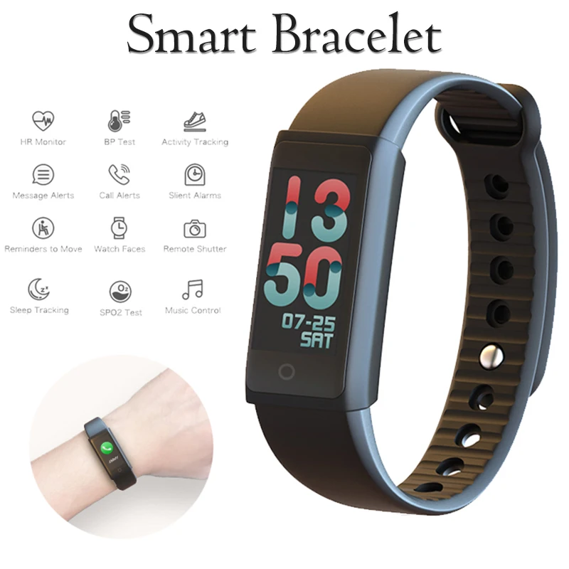 Крови Давление браслет Bluetooth Smart Connected монитор сердечного ритма Smartband Фитнес Tracker