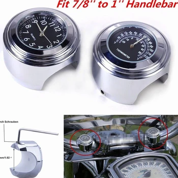7/8"-1.0"/22-25mm Aluminum Motorcycle Handlebar Watch Dial Clock Thermometer Silver+Black for cruiser/chopper/custom
7/8"-1.0"/22-25mm Aluminum Motorcycle Handlebar Watch Dial Clock Thermometer Silver+Black for cruiser/chopper/custom
