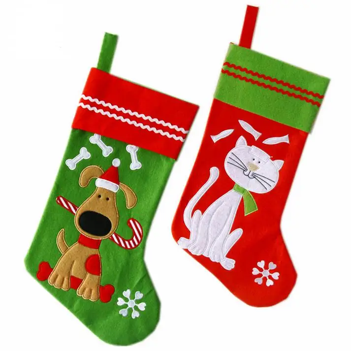 Christmas Pet Stocking with Lovely Dog and Cat Embroidery 100pcs / lot 19*40 cm Felt Material
Christmas Pet Stocking with Lovely Dog and Cat Embroidery 100pcs / lot 19*40 cm Felt Material