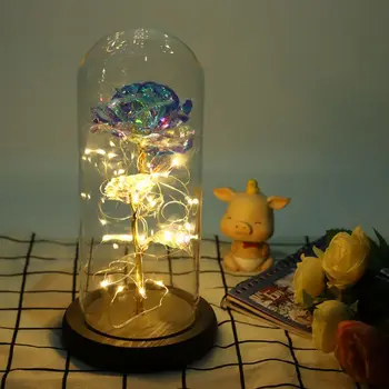 24K Gold Foil Artificial Rose Flower LED Light String In Glass Dome On Wooden Base The Best Gift For Men Women No Battery
24K Gold Foil Artificial Rose Flower LED Light String In Glass Dome On Wooden Base The Best Gift For Men Women No Battery