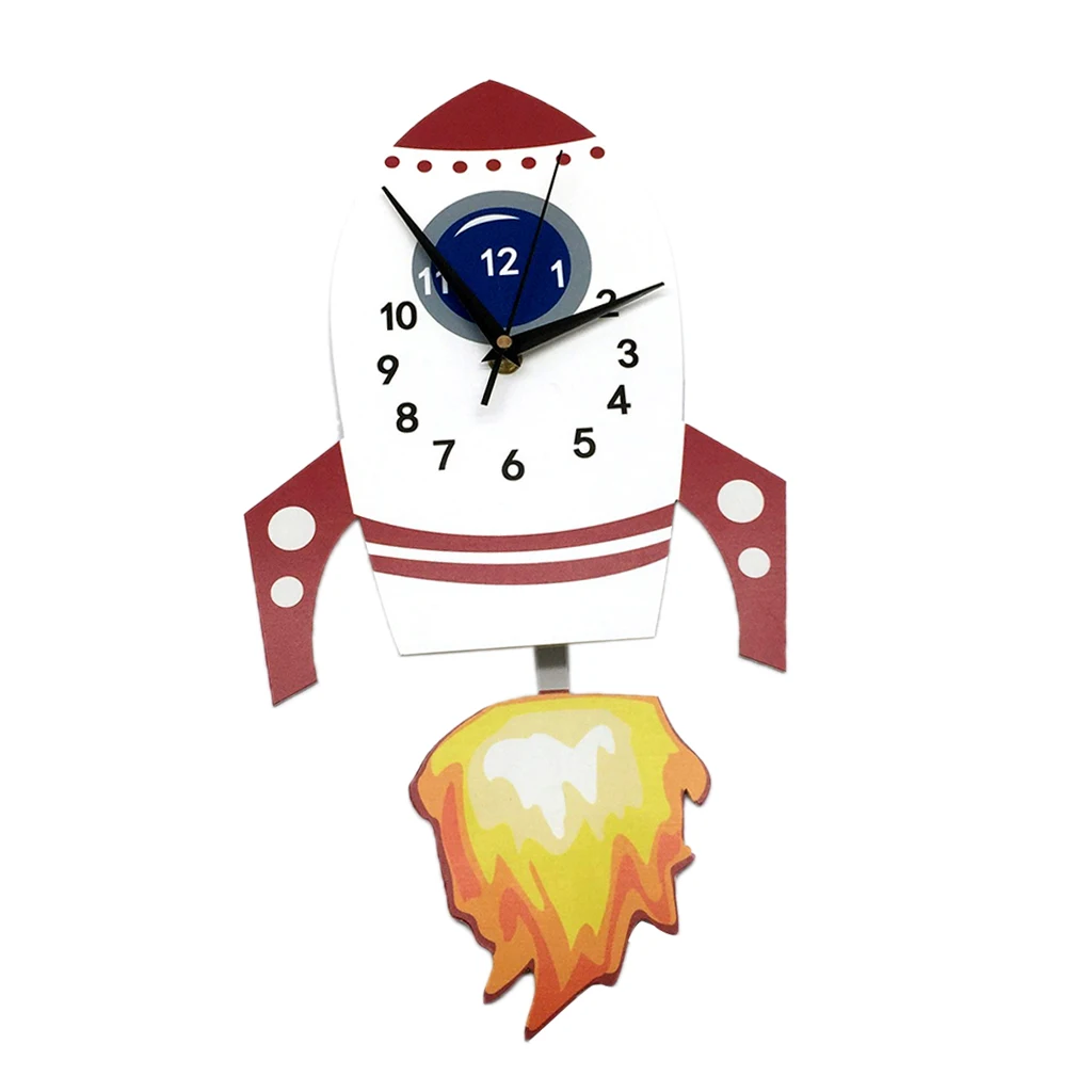 Japanese Adorable Pendulum Clock Funny Crafts Swinging Tail Wall Clock Kit for Kid's Nursery Children's Bedroom Decor
