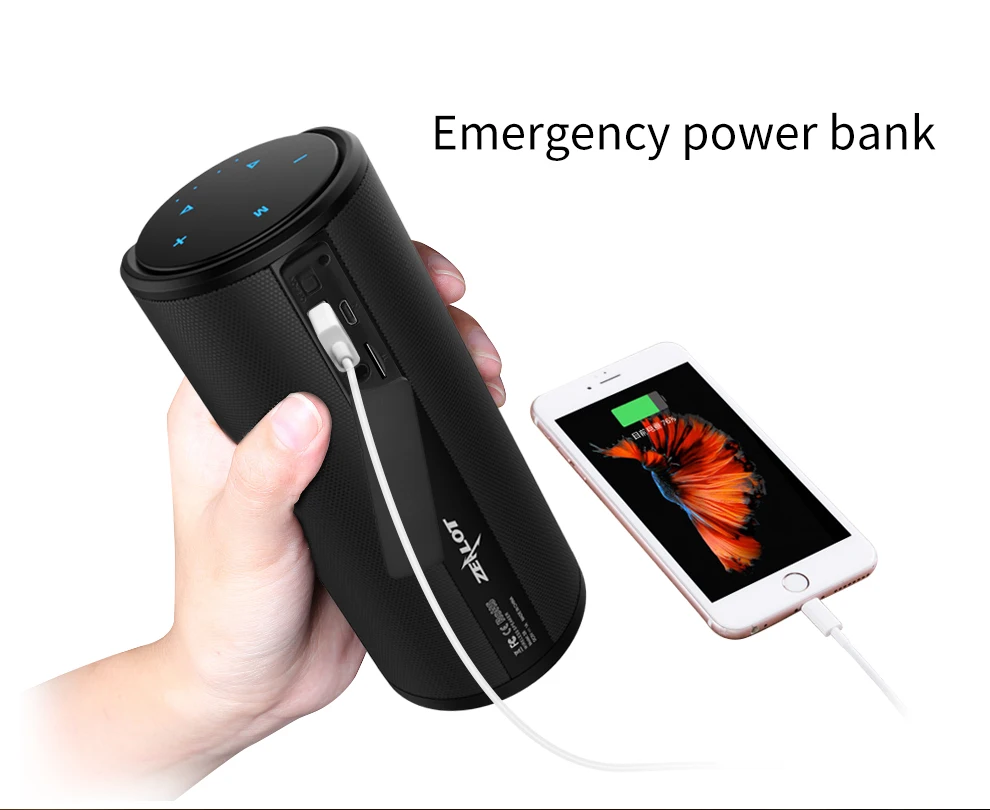 Outdoor Bluetooth Speaker Touch Control TF card Slot + Power Bank Outdoor Bluetooth Speaker Touch Control TF card Slot + Power Bank