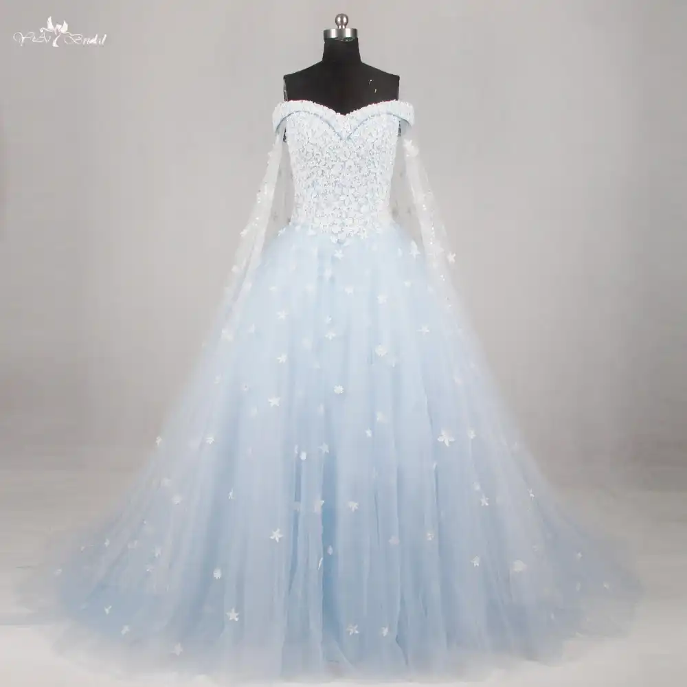 Rsw1134 Light Blue Wedding Gown Wedding Dress 2016 Off The