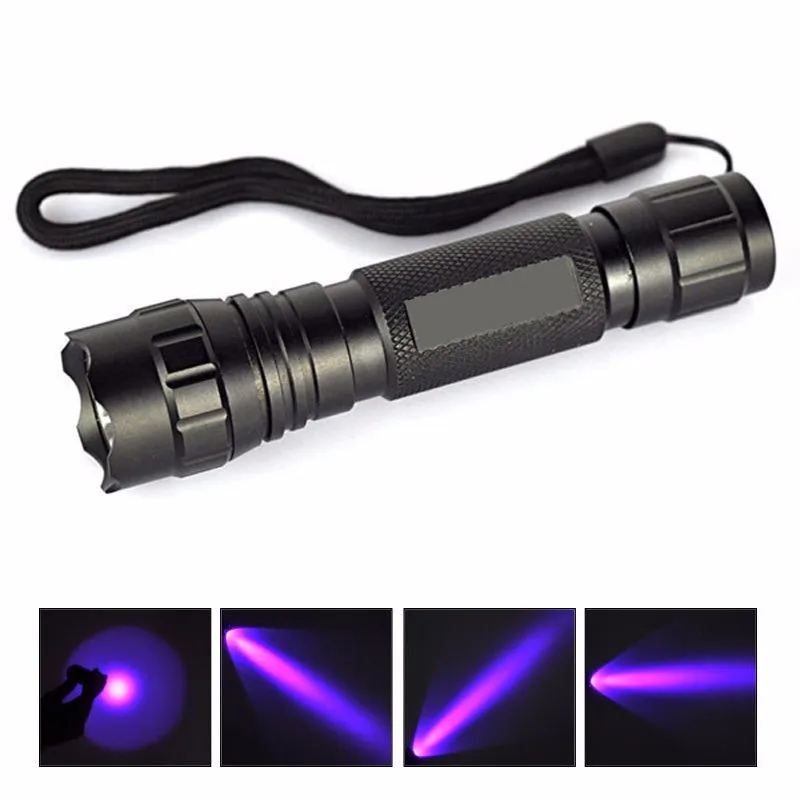

Rechargeable LED Cycling Front USB Light Set 2019 UV WF-501B LED 365NM Ultra Violet Blacklight Flashlight Torch 18650 Light Lamp
