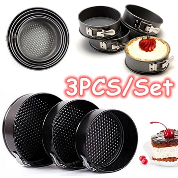 3PCS/Set Non-stick Carbon Steel Cake Mold Round Shape Metal Honeycomb Cake Pan Mould Removable Bottom DIY Kitchen Baking Tools
3PCS/Set Non-stick Carbon Steel Cake Mold Round Shape Metal Honeycomb Cake Pan Mould Removable Bottom DIY Kitchen Baking Tools
