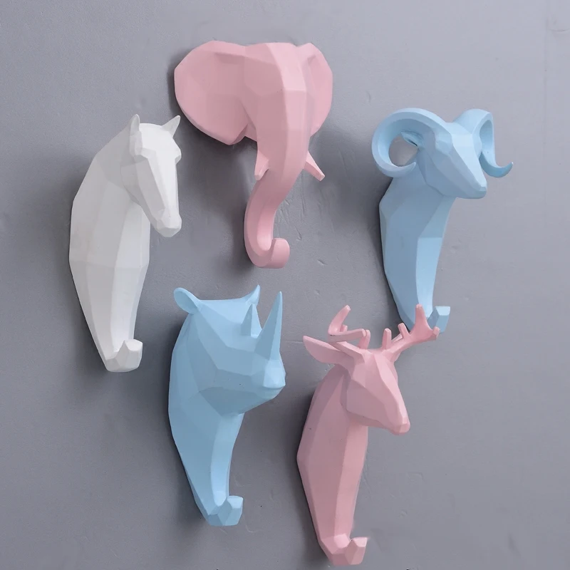 Nordic Decorative Hook Animal Hanging Deer head creative personality key Holder living room wall door Hook
Nordic Decorative Hook Animal Hanging Deer head creative personality key Holder living room wall door Hook