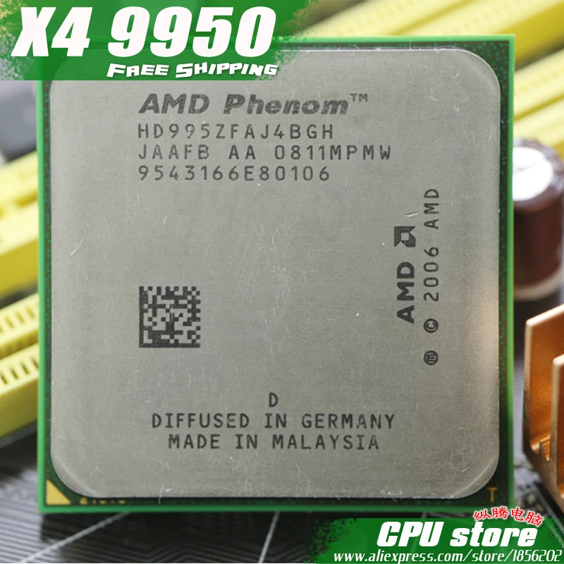 AMD Phenom X4 9950 CPU Processor Quad-CORE (2.6Ghz/ 2M /125W / 2000GHz) Socket am2+ free shipping 938 pin,there are, sell 9750
AMD Phenom X4 9950 CPU Processor Quad-CORE (2.6Ghz/ 2M /125W / 2000GHz) Socket am2+ free shipping 938 pin,there are, sell 9750