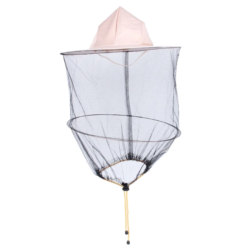 Beekeeping Protective Cap Mesh Face Mask Hat Keep Insects Bee Flying Neck Protector with Shrinking Rope Fishing tools | Дом и сад