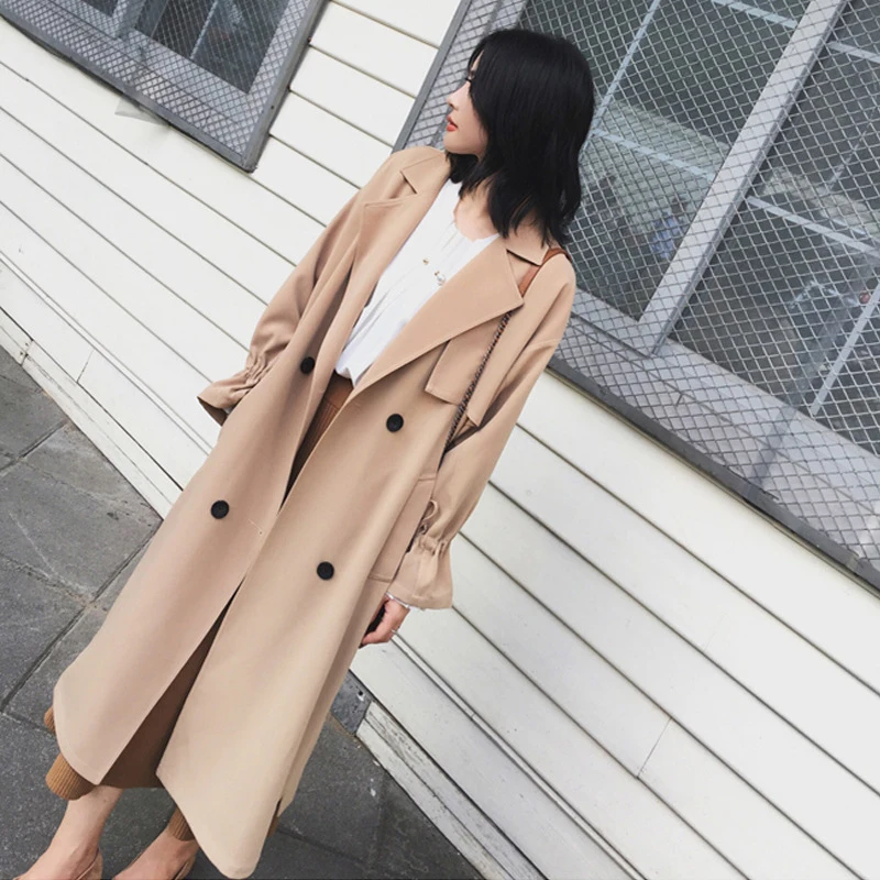 Liva girl 2019 Autumn New Women's Casual Trench Coat Oversize Double Breasted Vintage Washed Outwear Clothing
Liva girl 2019 Autumn New Women's Casual Trench Coat Oversize Double Breasted Vintage Washed Outwear Clothing