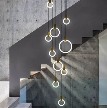 circle ring chandeliers Nordic contracted designer bar double entry stairs villa example room lamps and lanterns 
circle ring chandeliers Nordic contracted designer bar double entry stairs villa example room lamps and lanterns