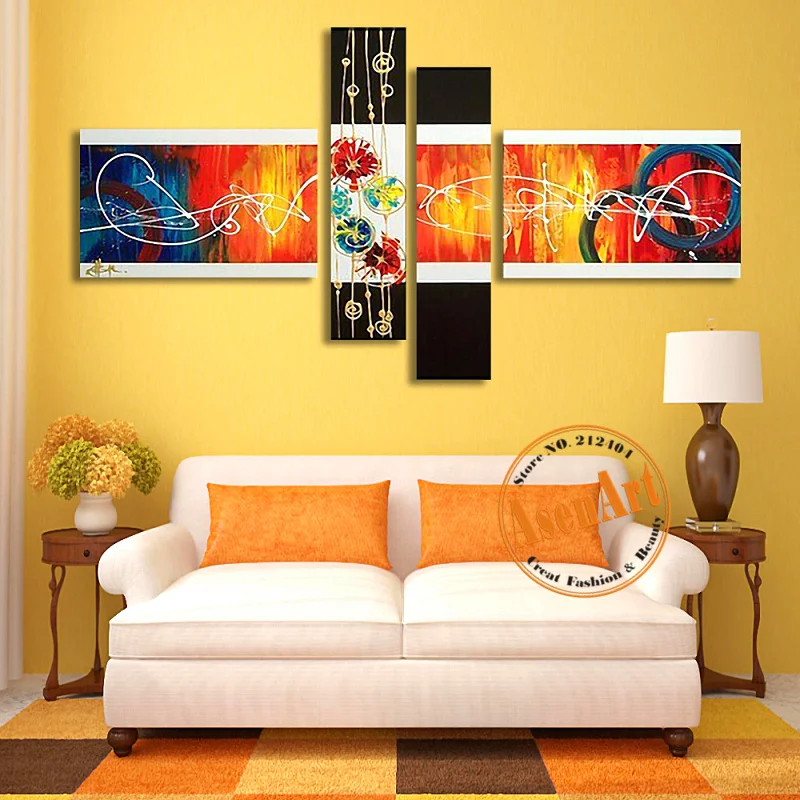 100% Hand Painted 4pcs Abstract Oil Painting on Canvas Modern Handmade Abstract Wall Art Picture for Living Room Decor No Frame
100% Hand Painted 4pcs Abstract Oil Painting on Canvas Modern Handmade Abstract Wall Art Picture for Living Room Decor No Frame