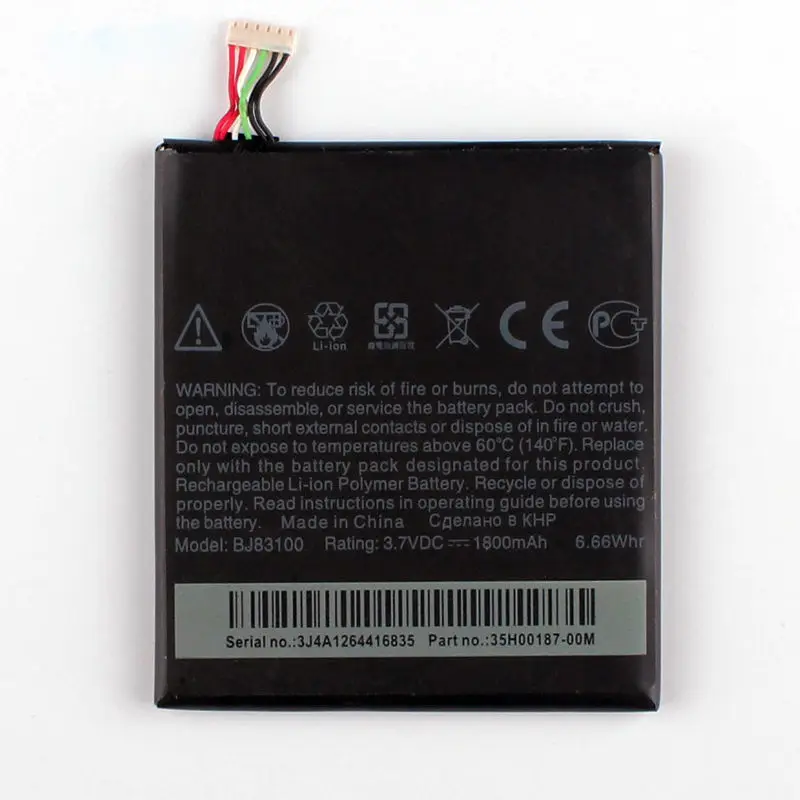 

Replacement BJ83100 3.7V 1800mAh Battery Li-ion Polymer Battery Pack For HTC One X S720e / One S Z520e Powerful Batteries